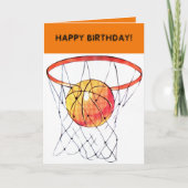CARTE SOUHAITS DE BASKET-BALL (Devant)
