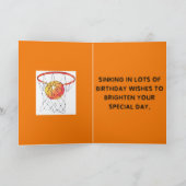 CARTE SOUHAITS DE BASKET-BALL (Intérieur)