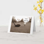 CARTE SOUHAITS DE RETRAITE/FÉLICITATIONS AU GOLFER (Fleur jaune)