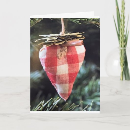 CARTE **SOUHAITS DE VACANCES DE NOËL EN COEUR** (Devant)