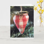 CARTE **SOUHAITS DE VACANCES DE NOËL EN COEUR** (Fleur jaune)