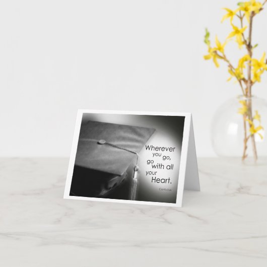 Carte Souhaits d'obtention du diplôme (Fleur jaune)