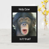 Carte "SOUHAITS DU 40e ANNIVERSAIRE" DE MONKEY SURPRISÉ (Fleur jaune)