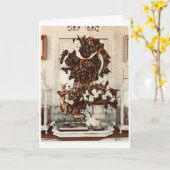 CARTE ****SOUHAITS D'UNE MAISON REMPLIE D'UNE CHÈRE DE V (Fleur jaune)