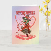 Carte Souhaits ensorcelants, création fantastique.. (Fleur jaune)