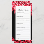 Carte Souhaits Pour Les Lumières Rouges De Mariée Et De (Devant / Derrière)