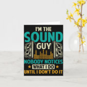 Carte Sound Engineer Tech Husband Dad Funny Dj Disc Jock (Fleur jaune)