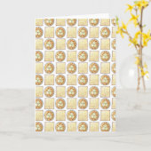 Carte Soupe aux boulettes de Matzo Matzah Cuisine juive  (Fleur jaune)