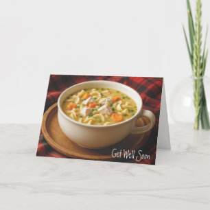 Carte Soupe aux nouilles de poulet se porter bien bientô
