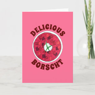 Carte Soupe de betterave rouge Borscht Europe de l'Est