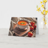 Carte Soupe de tomates sur une couverture (Fleur jaune)
