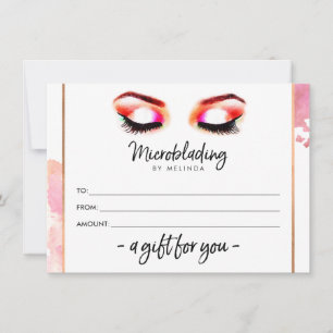 Carte Sourcils au pinceau à l'aquarelle créative Cadeau