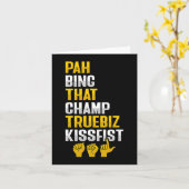 Carte Sourds sourds et sourds à la main de l'ASL Sensibi (Fleur jaune)