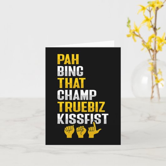 Carte Sourds sourds et sourds à la main de l'ASL Sensibi (Fleur jaune)