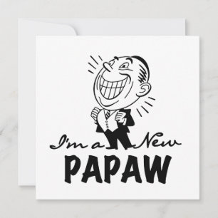 Carte Souriant de nouveaux t-shirts et cadeaux Papaw