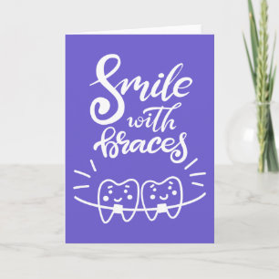 Carte Souriez Avec Des Bracelets   Dents souriants