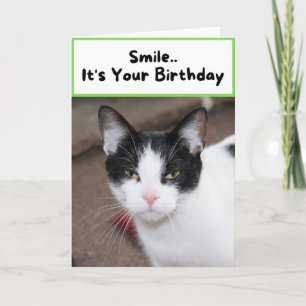 Carte Souriez.. C'est ton anniversaire - Chat