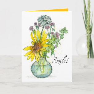 Carte Souriez Dieu vous aime Encouragement religieux