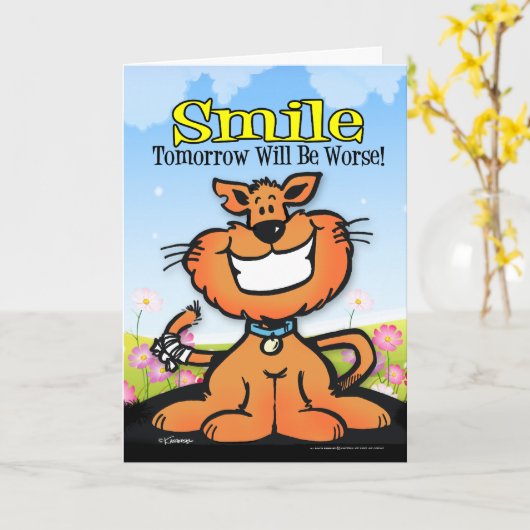 Carte Sourire (Fleur jaune)