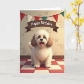 Carte Sourire Canin Fantaisiste (Fleur jaune)