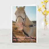 Carte Sourire CardBlank de salutation de cheval (Fleur jaune)