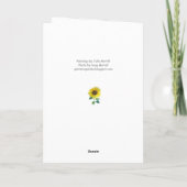Carte Sourire de Tournesol (Dos)