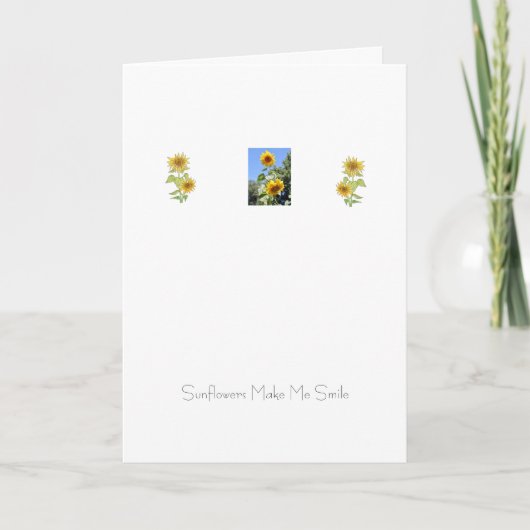 Carte Sourire de Tournesol (Devant)