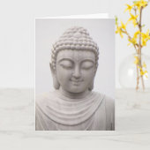 Carte Sourire Serene Bouddha Inspirational Love Peace (Fleur jaune)