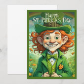 Carte Sourires chanceux à la Saint-Patrick (Devant / Derrière)
