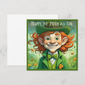 Carte Sourires chanceux à la Saint-Patrick (Devant / Derrière)