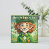 Carte Sourires chanceux à la Saint-Patrick (Debout devant)