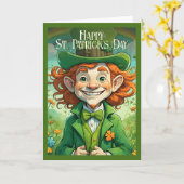 Carte Sourires chanceux à la Saint-Patrick (Fleur jaune)
