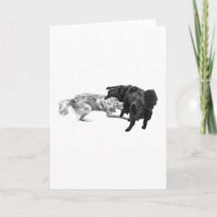 Carte Sourires ombrés, salutations pour animaux de compa