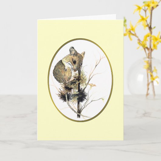 Carte souris (Fleur jaune)