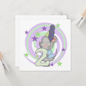 Carte Souris 2e anniversaire T-shirts et cadeaux (Devant/Arrière en situation)