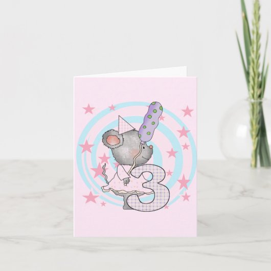 Carte Souris 3e anniversaire T-shirts et cadeaux (Devant)