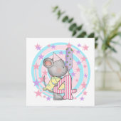 Carte Souris 4e anniversaire T-shirts et cadeaux (Debout devant)