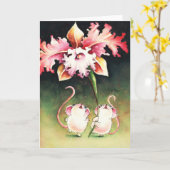 Carte Souris à fleurs (Fleur jaune)