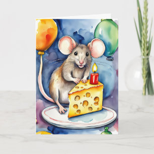 Carte Souris Anniversaire Au Fromage