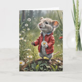 Carte Souris Anniversaire Avec Dandelion (Devant)