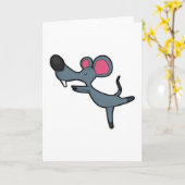 Carte Souris au Yoga Exercice d'étirement (Fleur jaune)