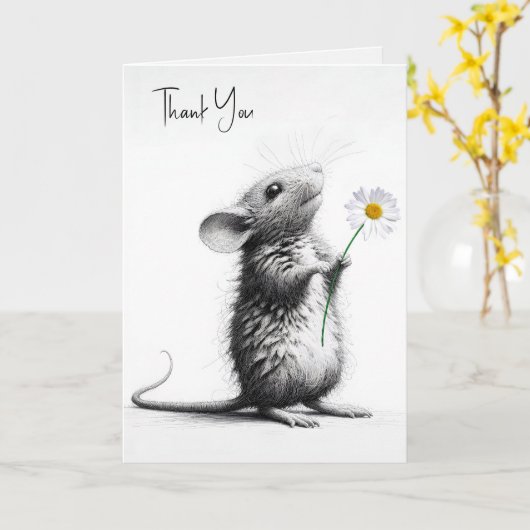 Carte Souris Avec Faisceau Blanc (Fleur jaune)