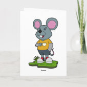 Carte Souris avec tasse de café (Dos)