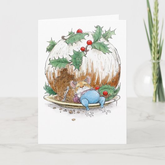 Carte Souris Christmas Pudding de Wallace Tripp (Devant)
