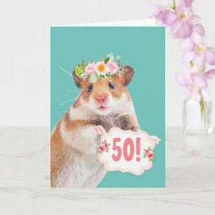 Carte Souris Cinquante Et Fabuleux Anniversaire