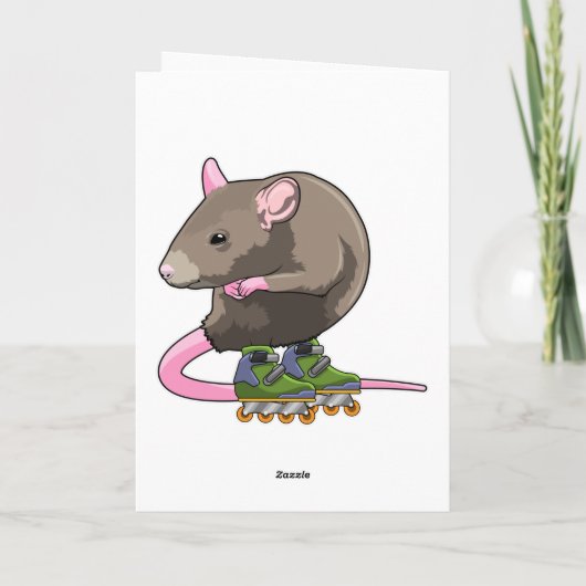 Carte Souris comme Patinage en ligne avec Patins en lign (Dos)