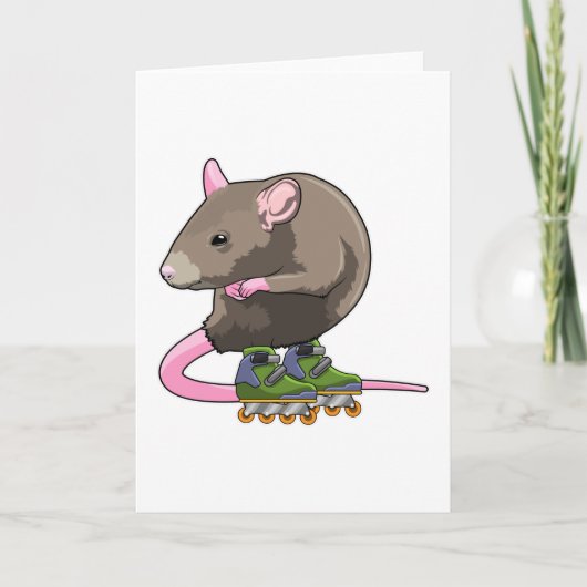 Carte Souris comme Patinage en ligne avec Patins en lign (Devant)