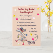 Carte Souris Créative Éditable Anniversaire Petite-Fille (Fleur jaune)
