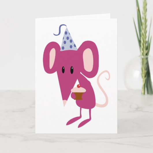 Carte Souris d'anniversaire (Devant)