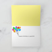 Carte souris d'anniversaire enfant sur jaune (Intérieur)